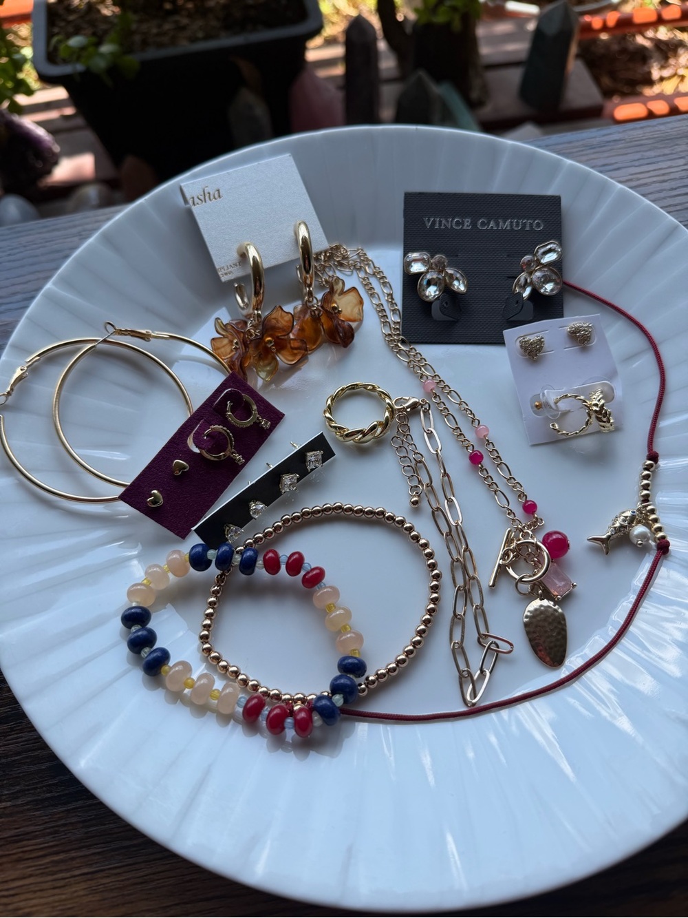 Gold Jewelry Lot Earrings/Necklace/Bracelet Rings - Picture 3 of 4